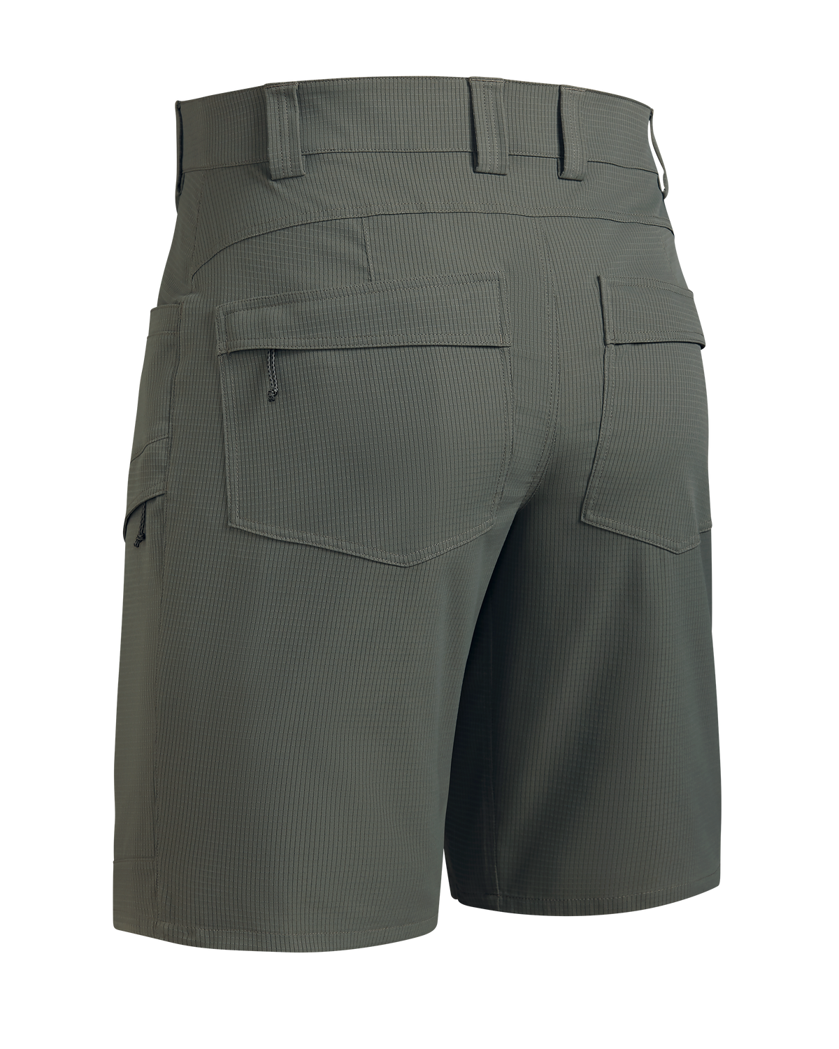 Back of Tiburon 10″ Short in Stone Grey