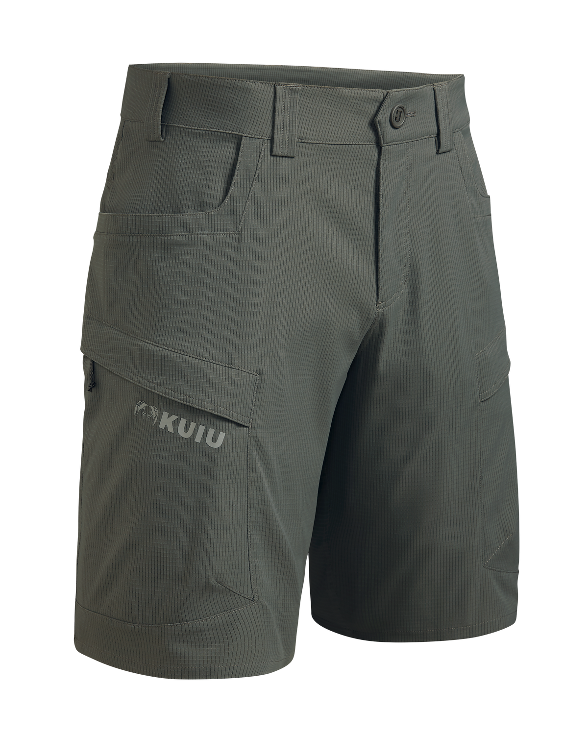 Front of Tiburon 10″ Short in Stone Grey