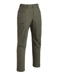 Front of Women's Kutana Stretch Woven Pant in Ash Brown