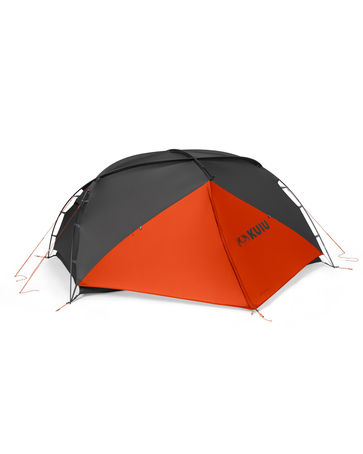 Mountain Star 2 Person Tent in Gunmetal-Orange with Rain Fly Closed