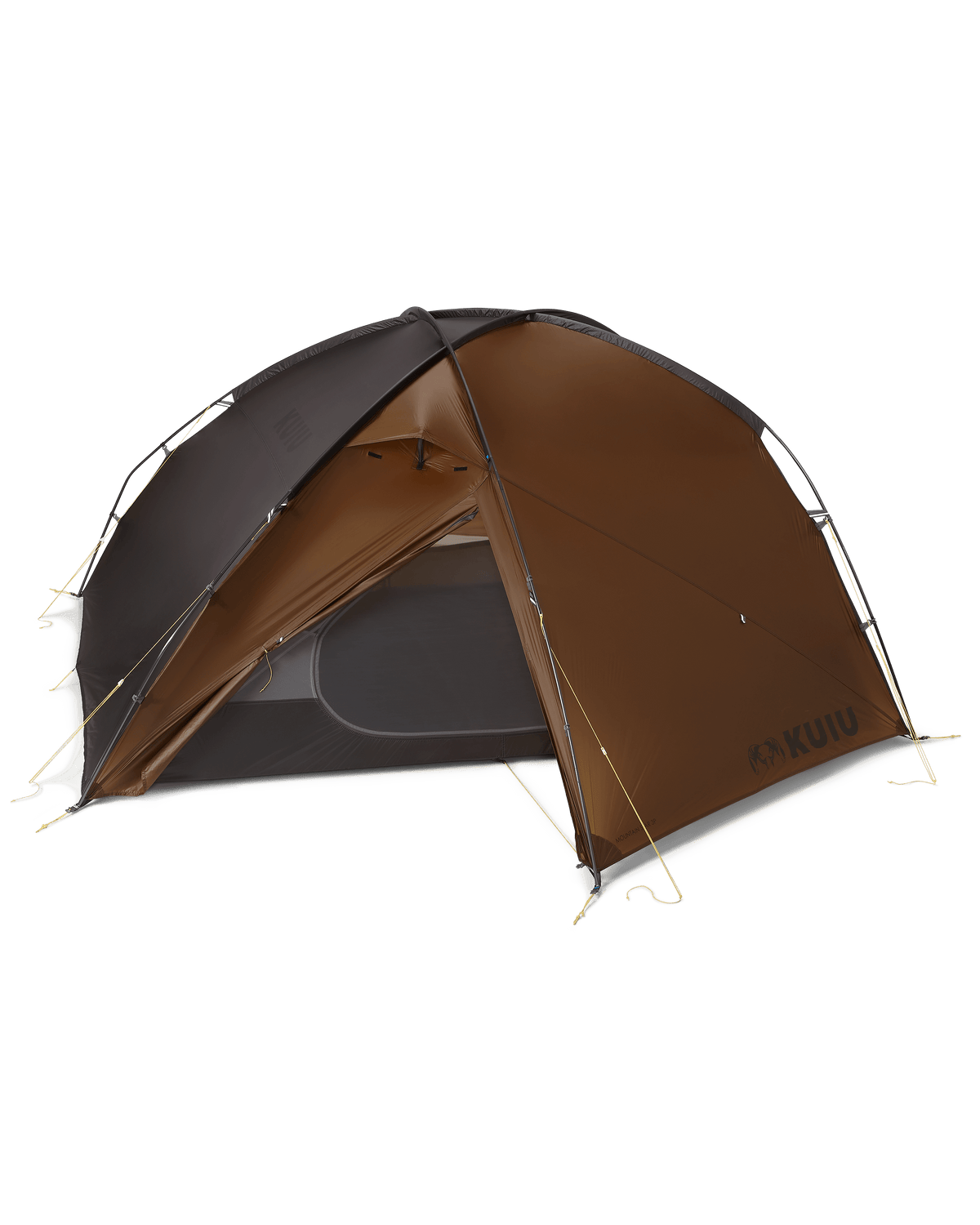 Mountain Star 3 Person Tent in Gunmetal-Camel with Open vestibule