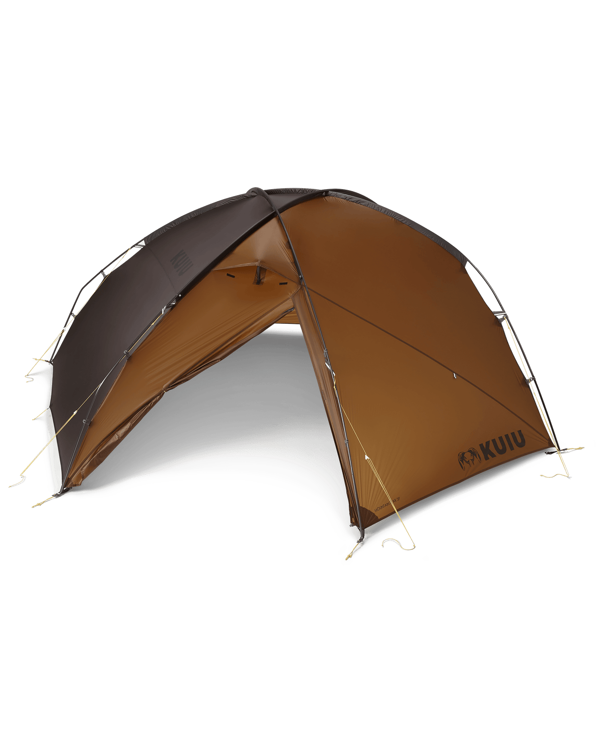 Mountain Star 3 Person Tent in Gunmetal-Camel with Rain Fly only, open and no footprint