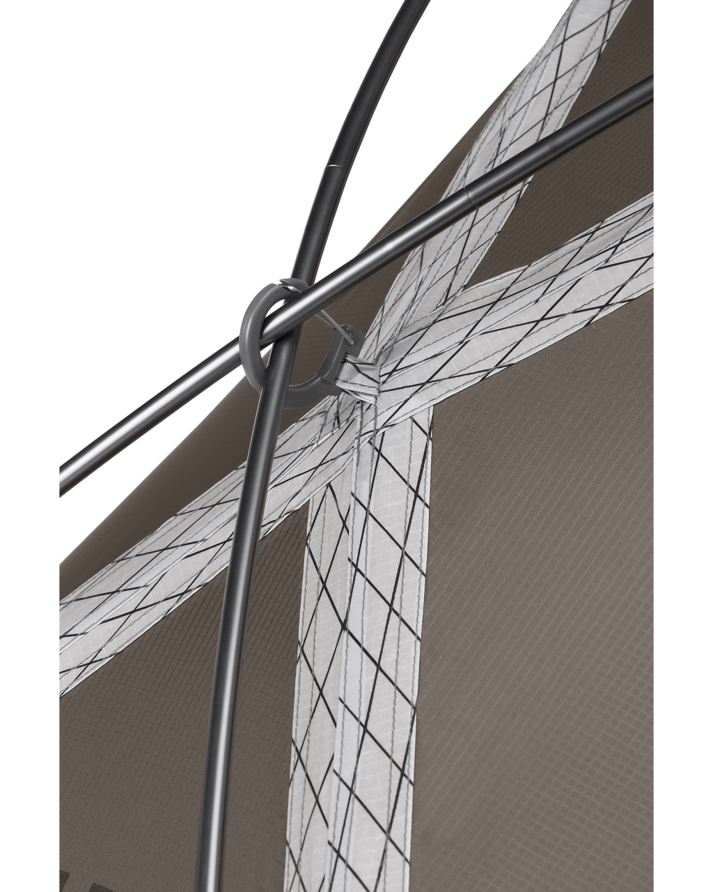 Side of Storm Star Two Person Tent in Major Brown Color Highlighting Rain fly seams reinforced with X-Pac fabric for strength and stability