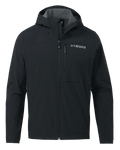 Front of Alpine Hooded Jacket in Black