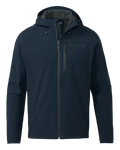 Front of Alpine Hooded Jacket in Steel Blue