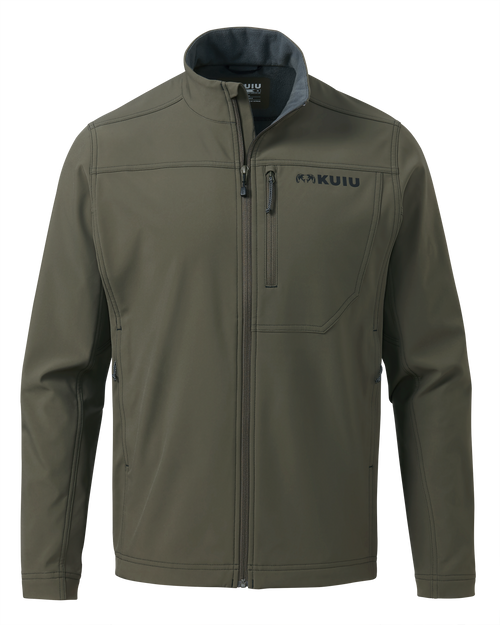 Front of Alpine Jacket in Ash Brown