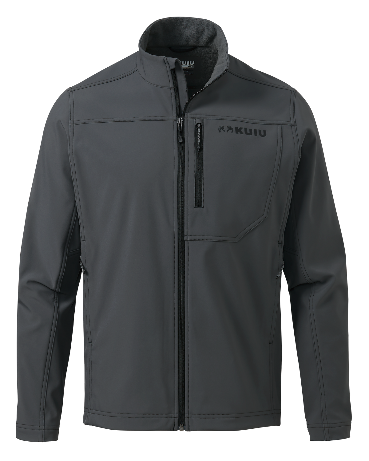 Front of Alpine Jacket in Gunmetal Grey