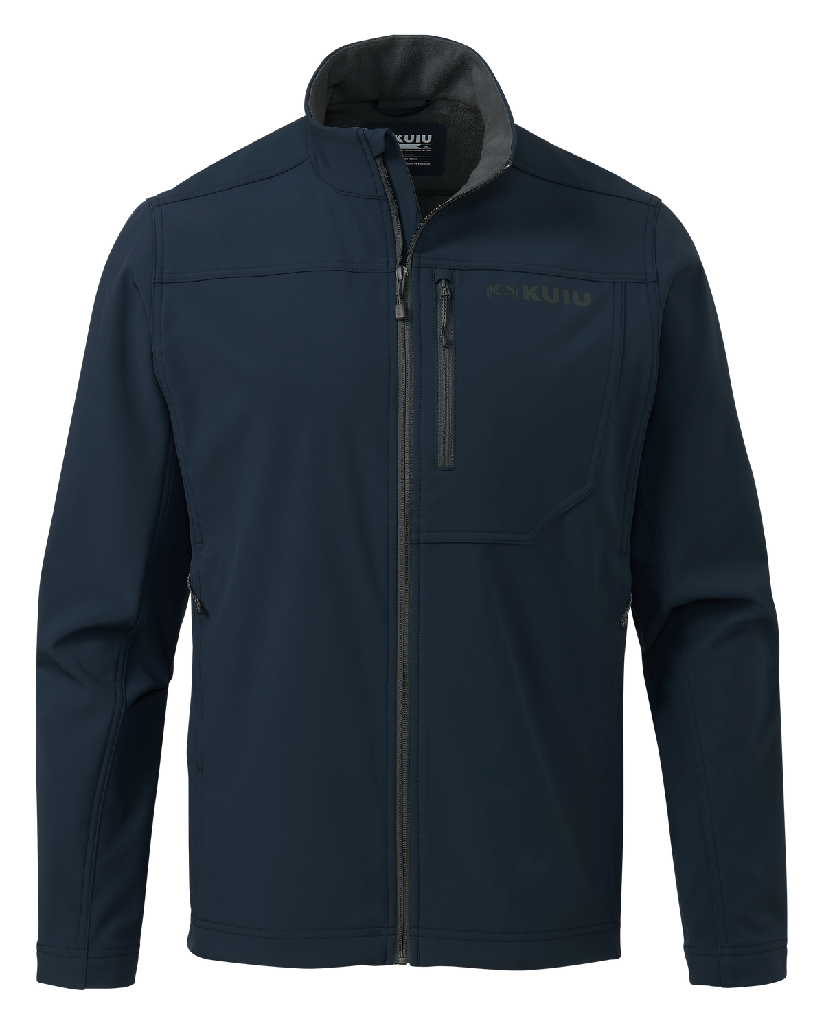 Front of Alpine Jacket in Steel Blue