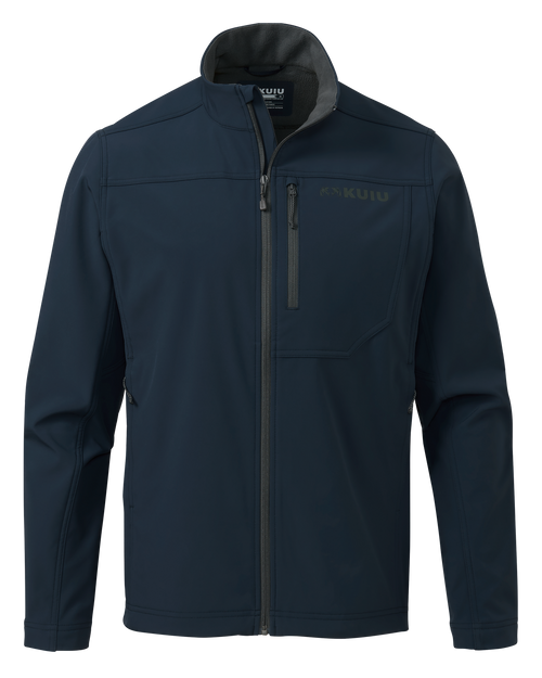 Front of Alpine Jacket in Steel Blue