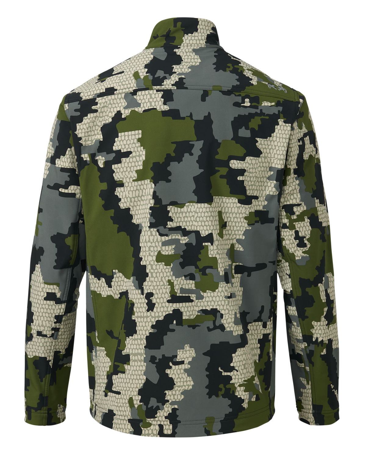 Back of Alpine Jacket in Verde Camouflage