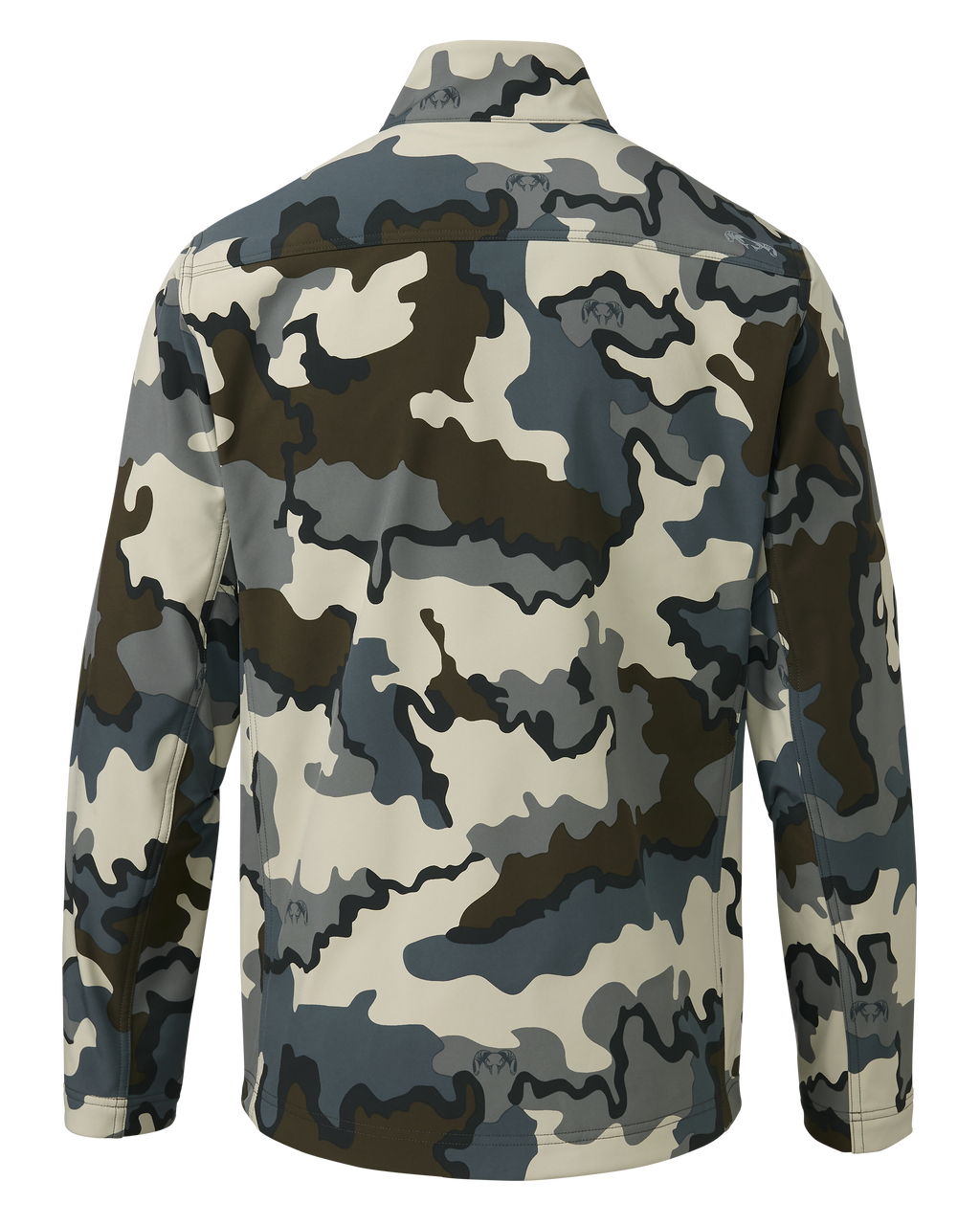 Back of Alpine Jacket in Vias Camouflage