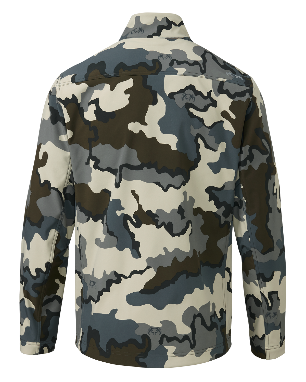 Back of Alpine Jacket in Vias Camouflage