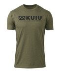 Front of KUIU Block Logo T-Shirt in Military Green