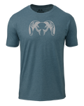 Front of KUIU Engraved Ram T-Shirt in Indigo Blue