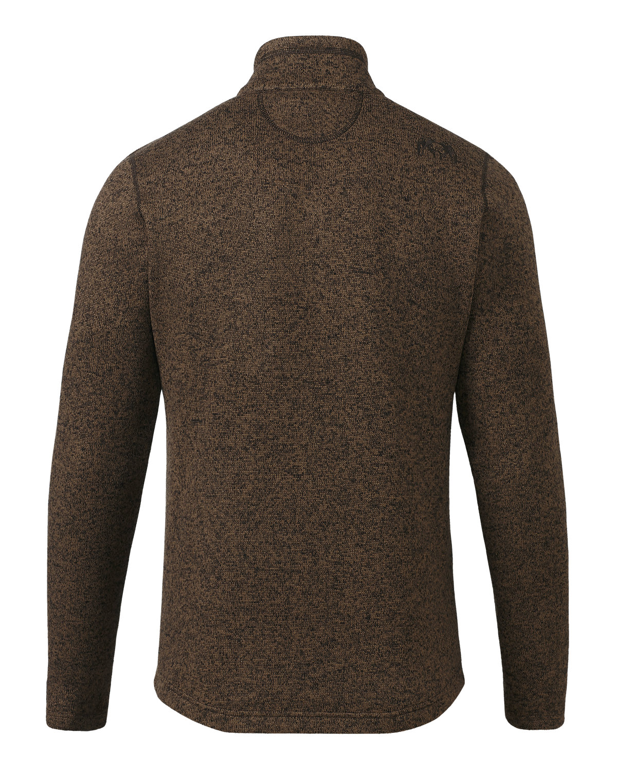 Back of Base Camp Pullover Sweater in Grizzly Brown Heather