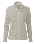 Front of Women's Base Camp Full Zip Sweater in Woodsmoke Heather