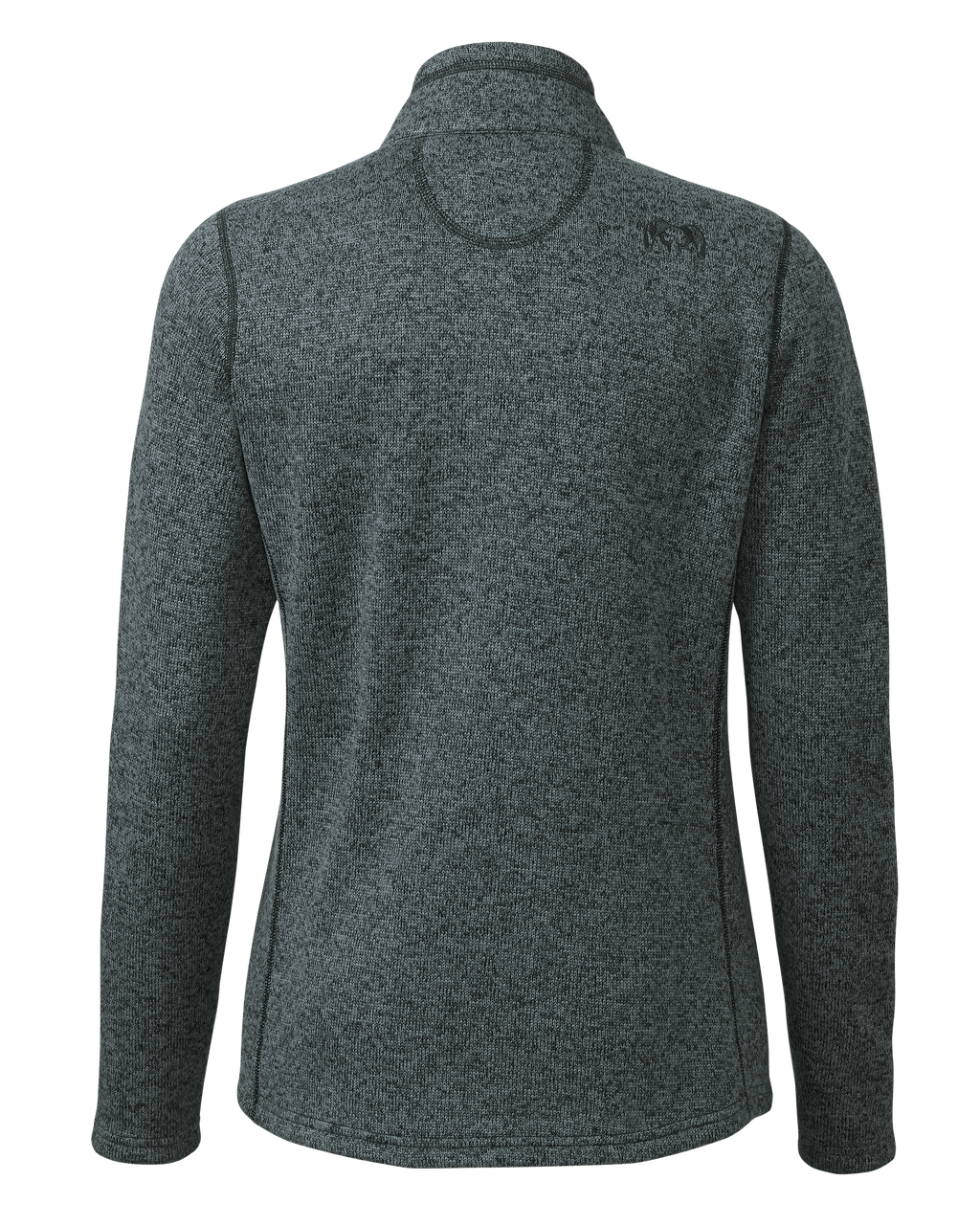 Back  of Women's Base Camp Pullover Sweater in Tempest Heather Green