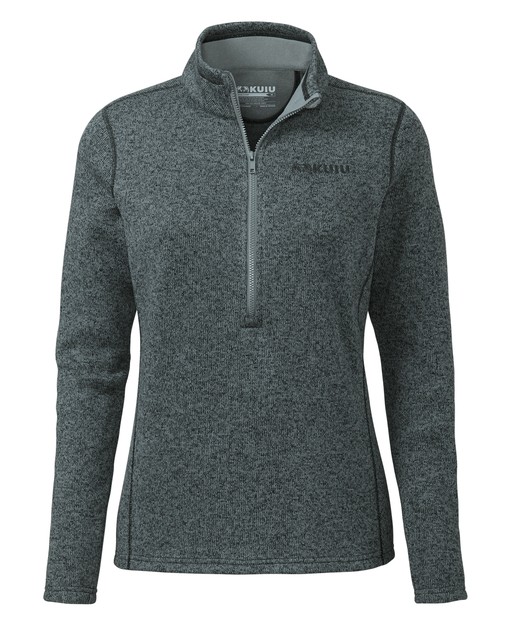 Front of Women's Base Camp Pullover Sweater in Tempest Heather Green