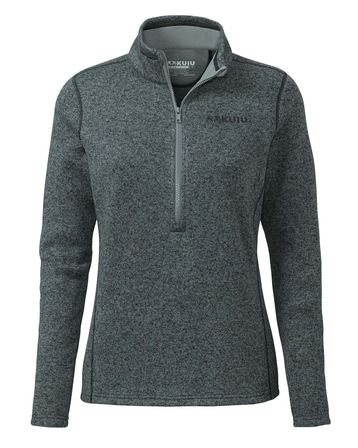 Front of Women's Base Camp Pullover Sweater in Tempest Heather Green