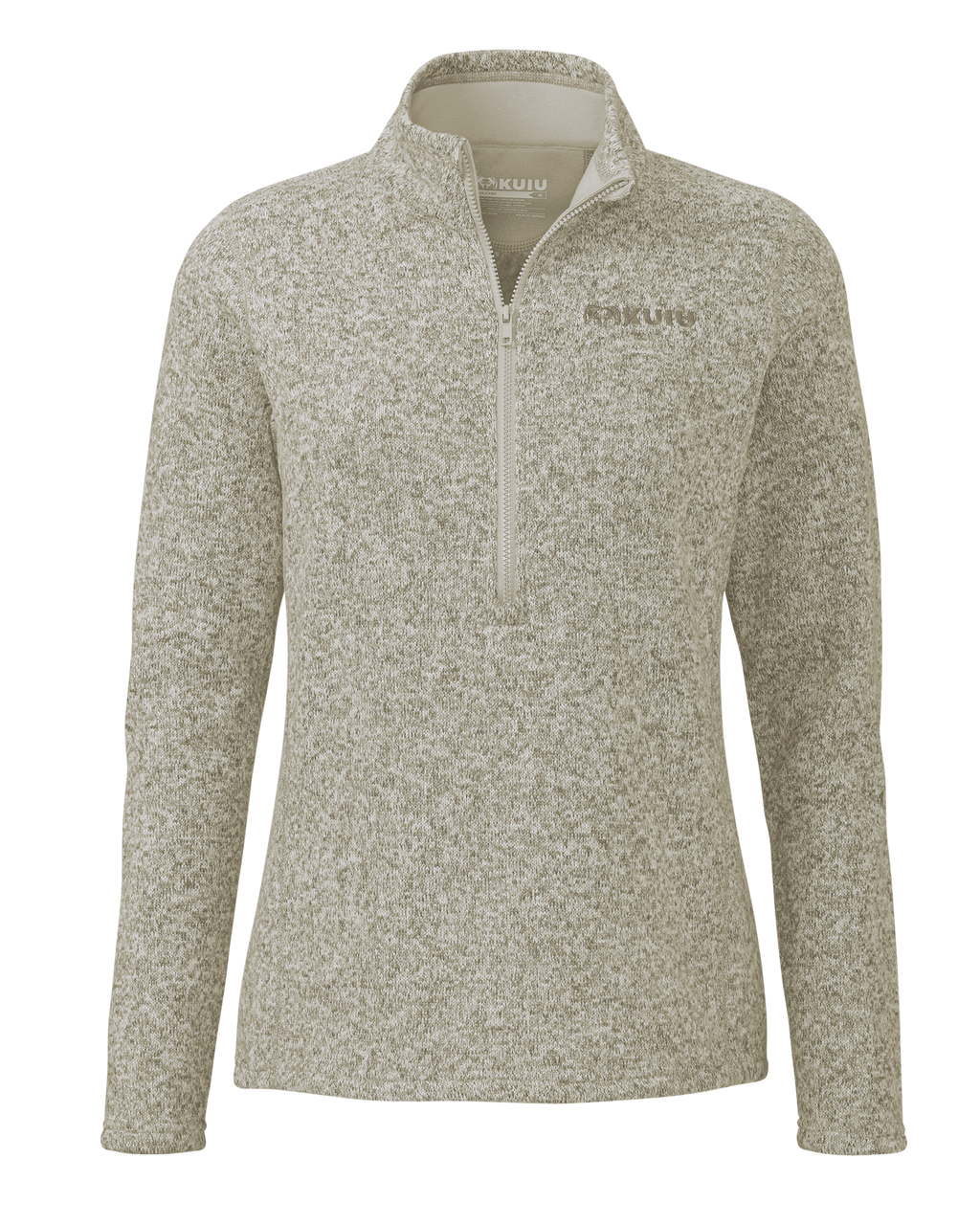 Front of Women's Base Camp Pullover Sweater in Woodsmoke Heather