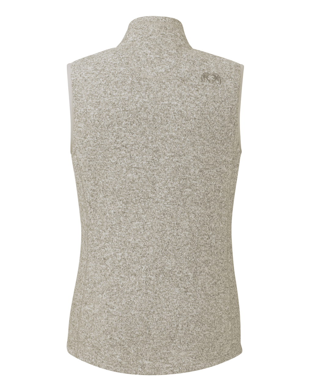 Back of Women's Base Camp Sweater Vest in Woodsmoke Heather