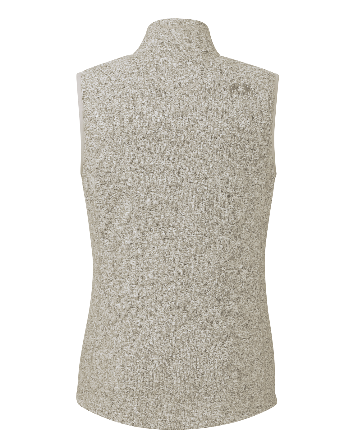 Back of Women's Base Camp Sweater Vest in Woodsmoke Heather