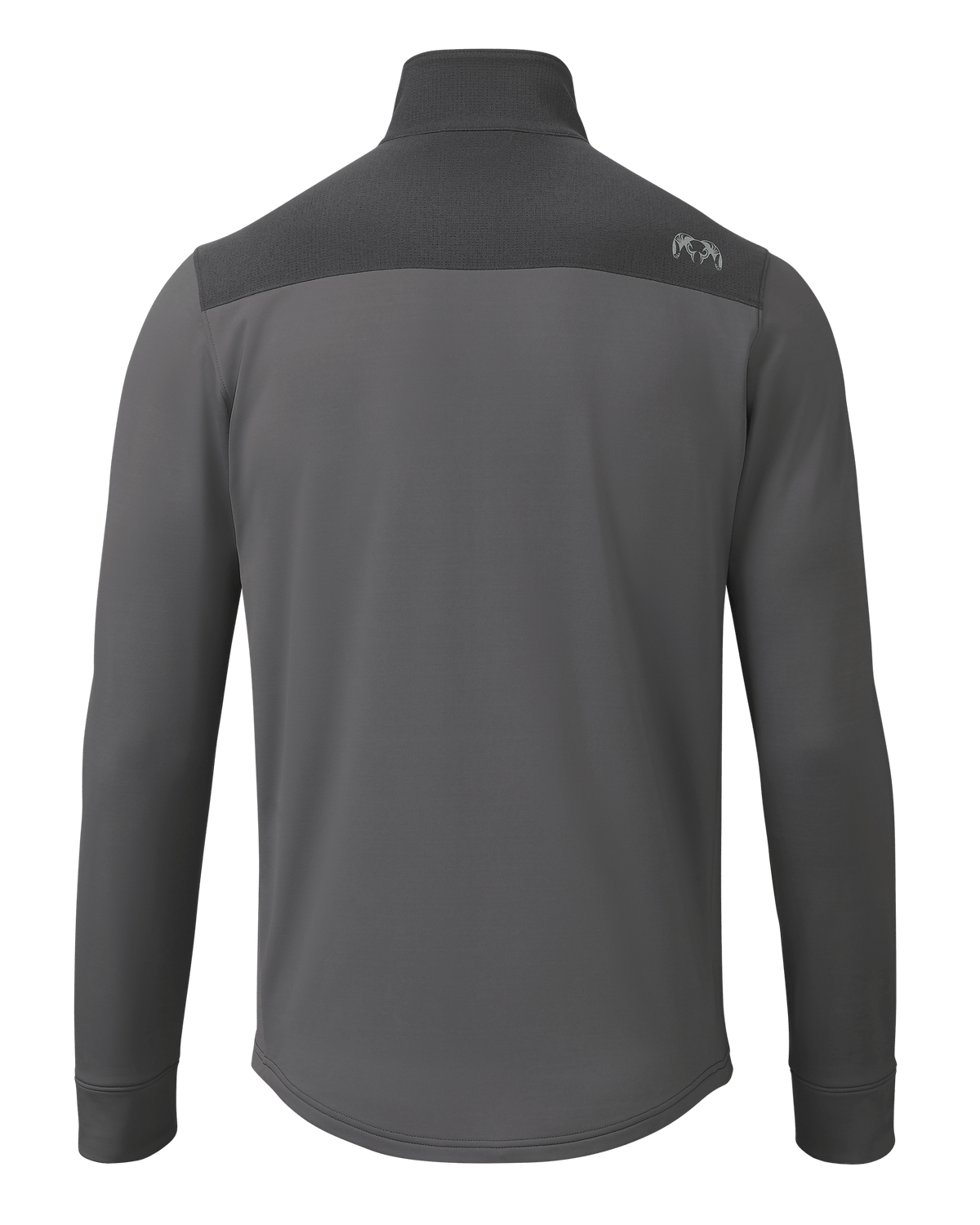 Back of Bicomp Jacket in Gunmetal Grey