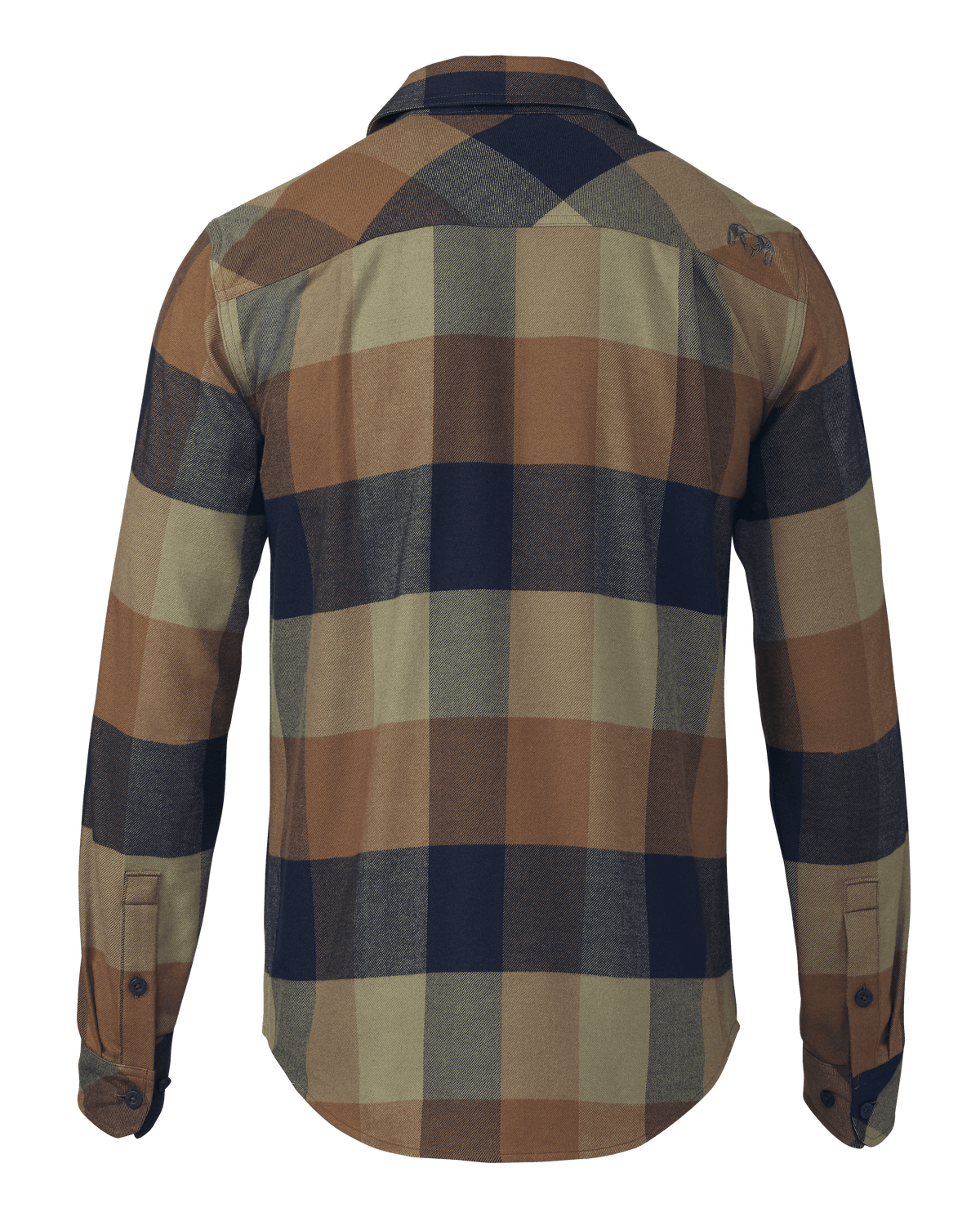 Back of Field Flannel Shirt in Valo Camouflage Plaid