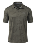 Front of KUIU Performance Polo in Ash Brown Tonal
