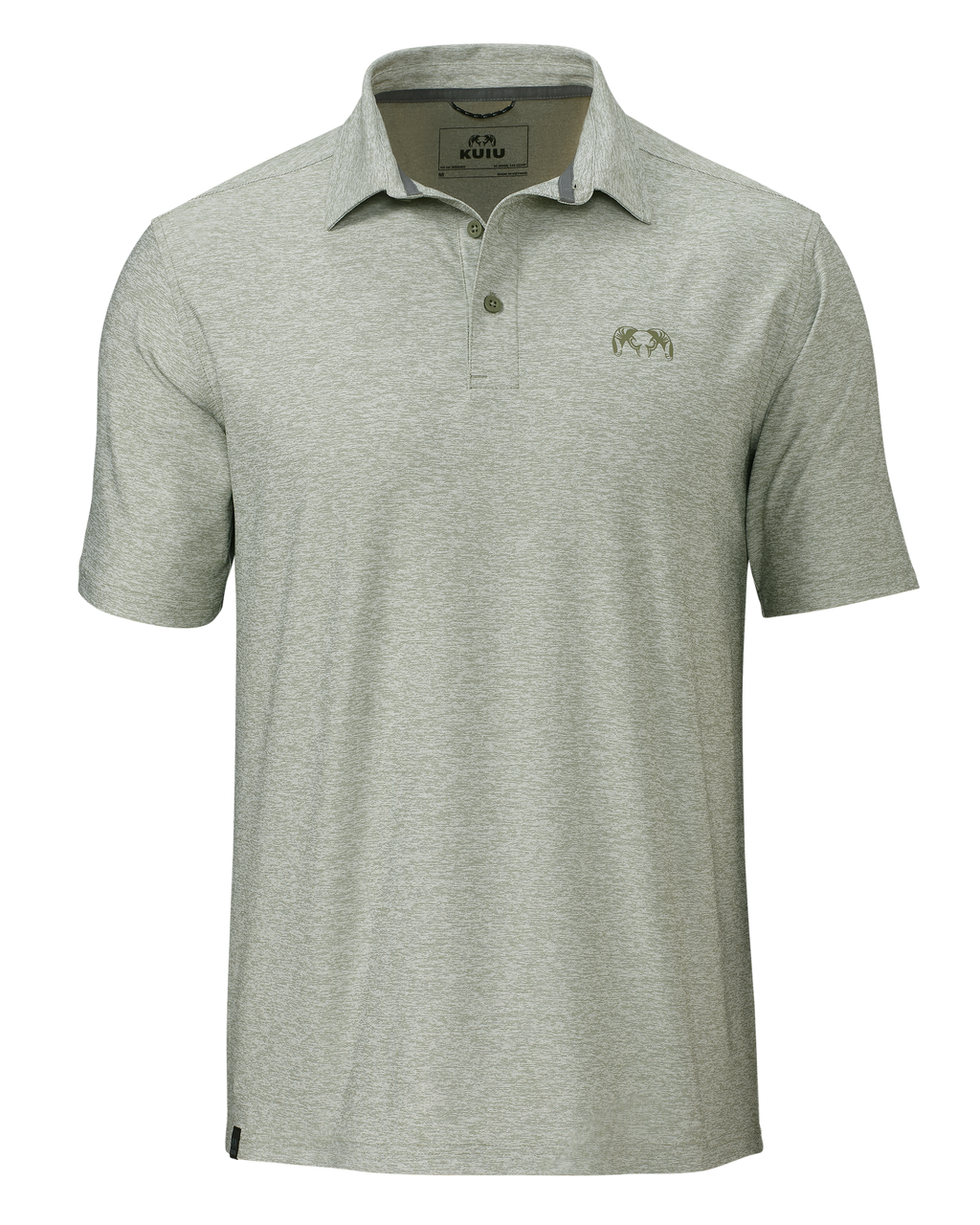 15027 KUIU Performance Polo in Heather Buckbrush Green