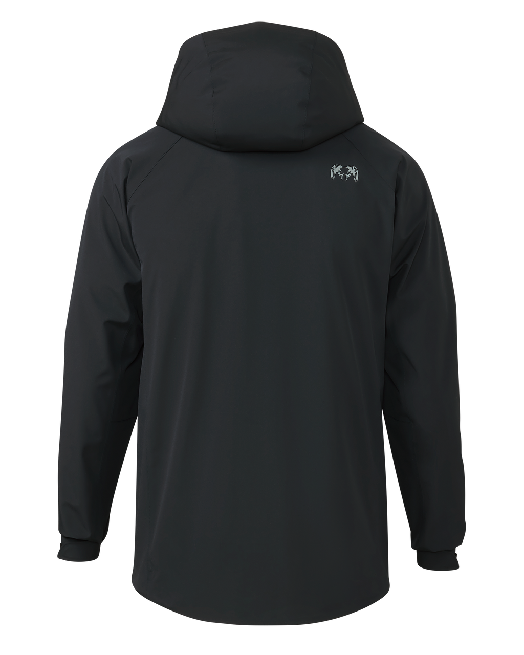 Back of Front of Northridge Rain Jacket in Black
