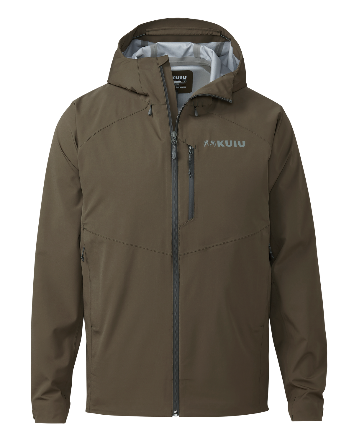 Front of Northridge Rain Jacket in Major Brown