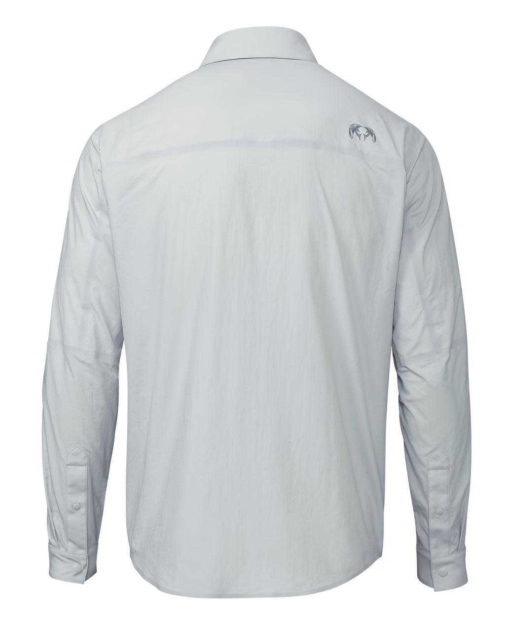 Back of Salton Long Sleeve Shirt in Lunar Grey