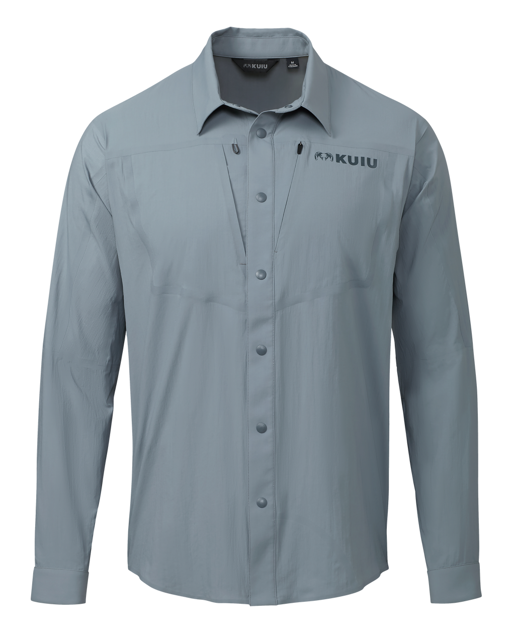 Front of Salton Long Sleeve Shirt in Slate Grey