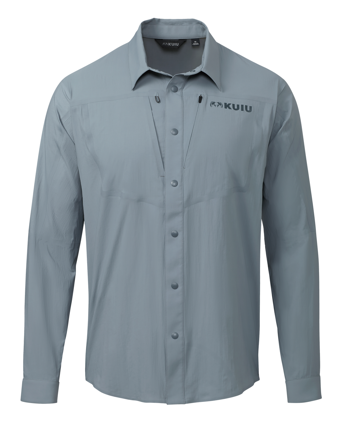 Front of Salton Long Sleeve Shirt in Slate Grey