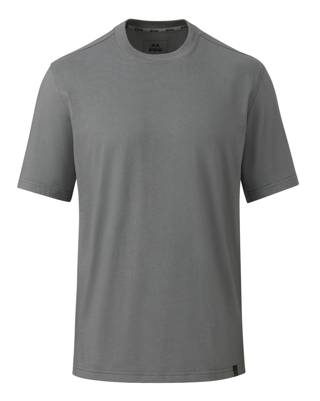 Front of Workgrade Short Sleeve Crew in Castle Rock Grey