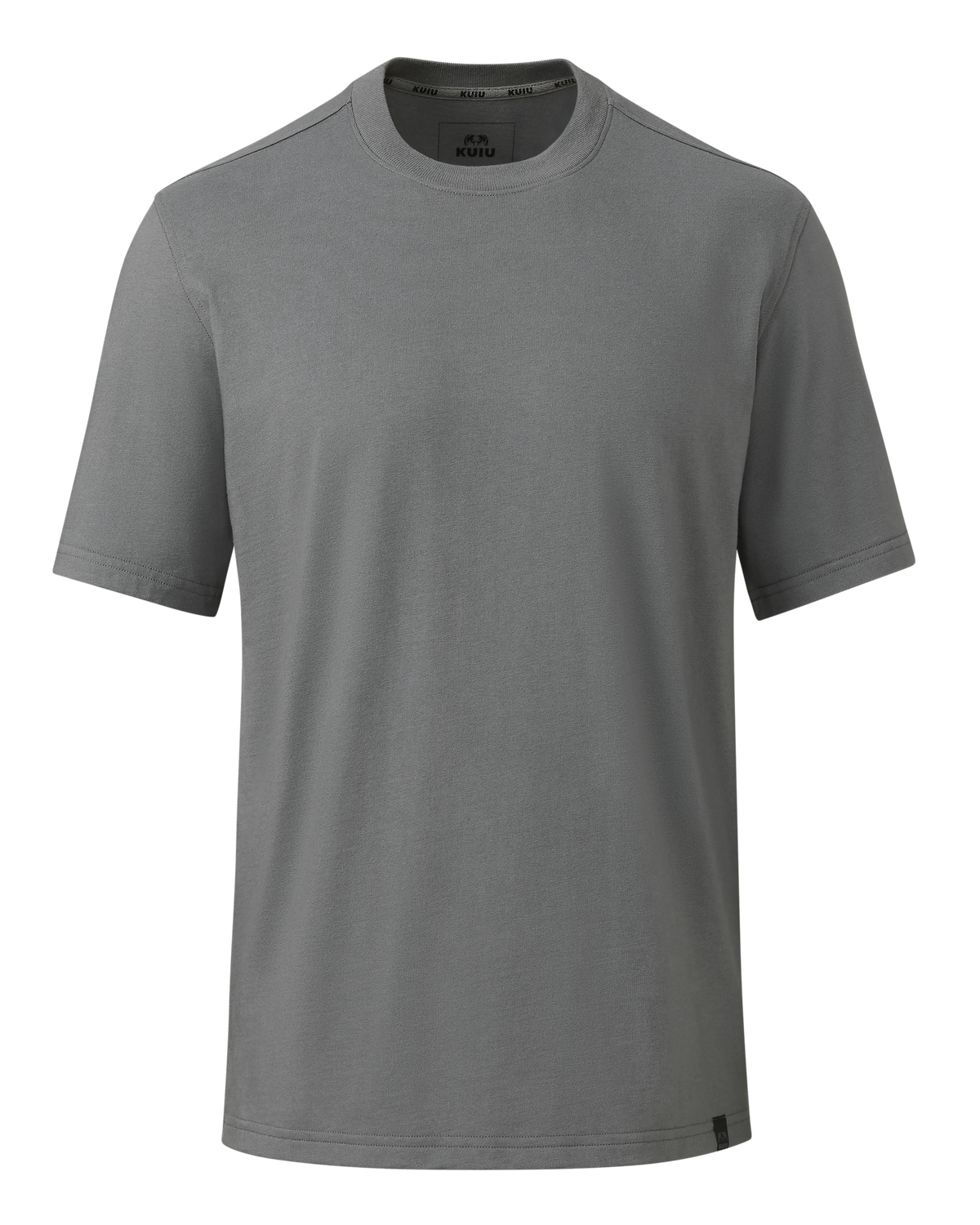 Front of Workgrade Short Sleeve Crew in Castle Rock Grey