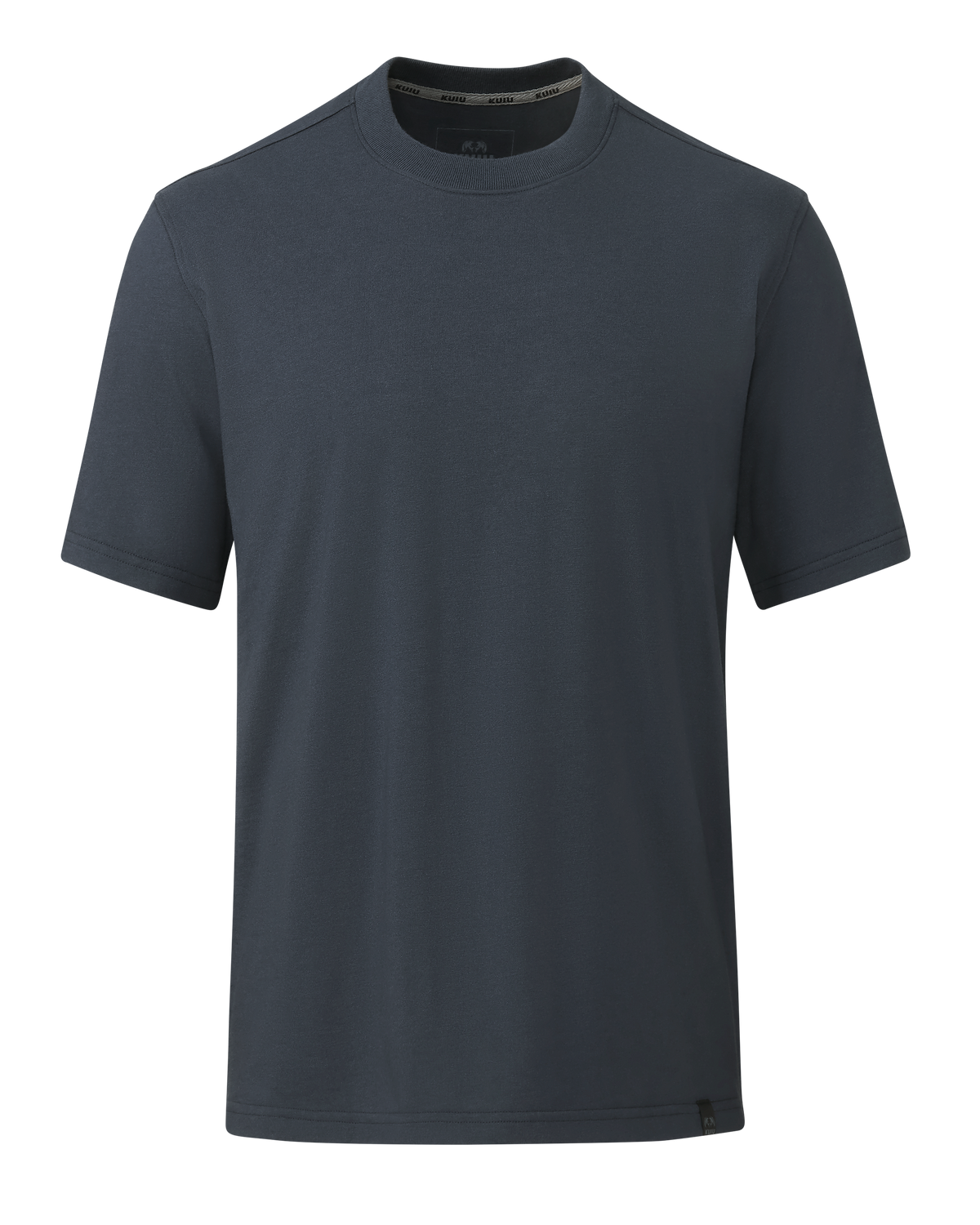 Front of Workgrade Short Sleeve Crew Steel Blue