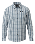 Front of Borrego LS Shirt in Gravel Plaid