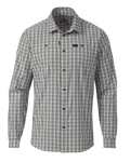 Front of Borrego LS Shirt in Mini Cross Check Verde Plaid
