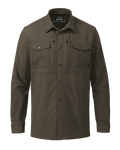 Front of Tour Shirt Jacket in Rodeo Brown