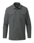 Front of Tour Shirt Jacket in Castle Rock Grey