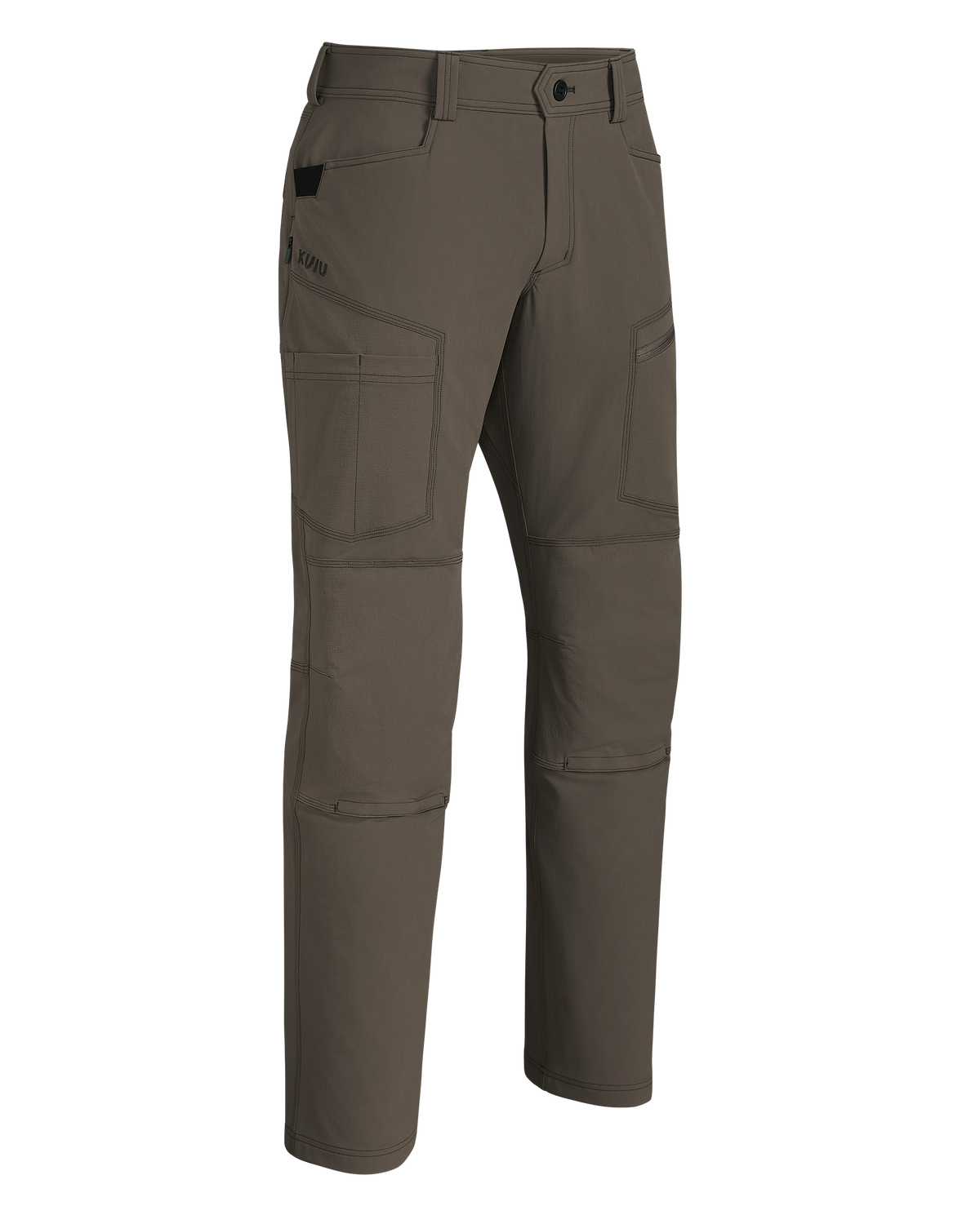Front of Groundwork Stretch Woven Pant in Rodeo Brown