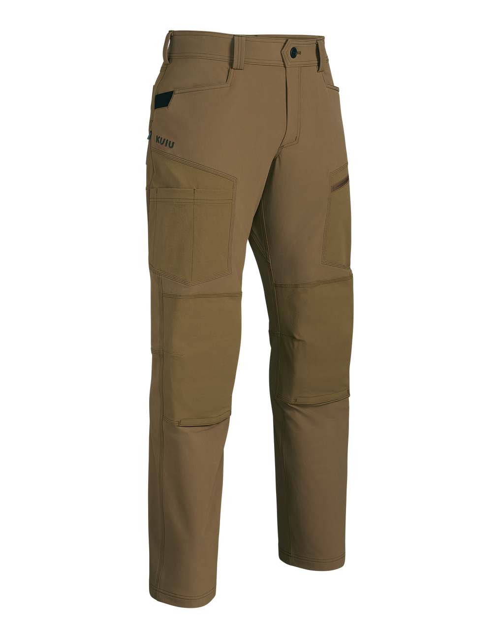 Front of Groundwork Stretch Woven Pant in Tobacco Brown