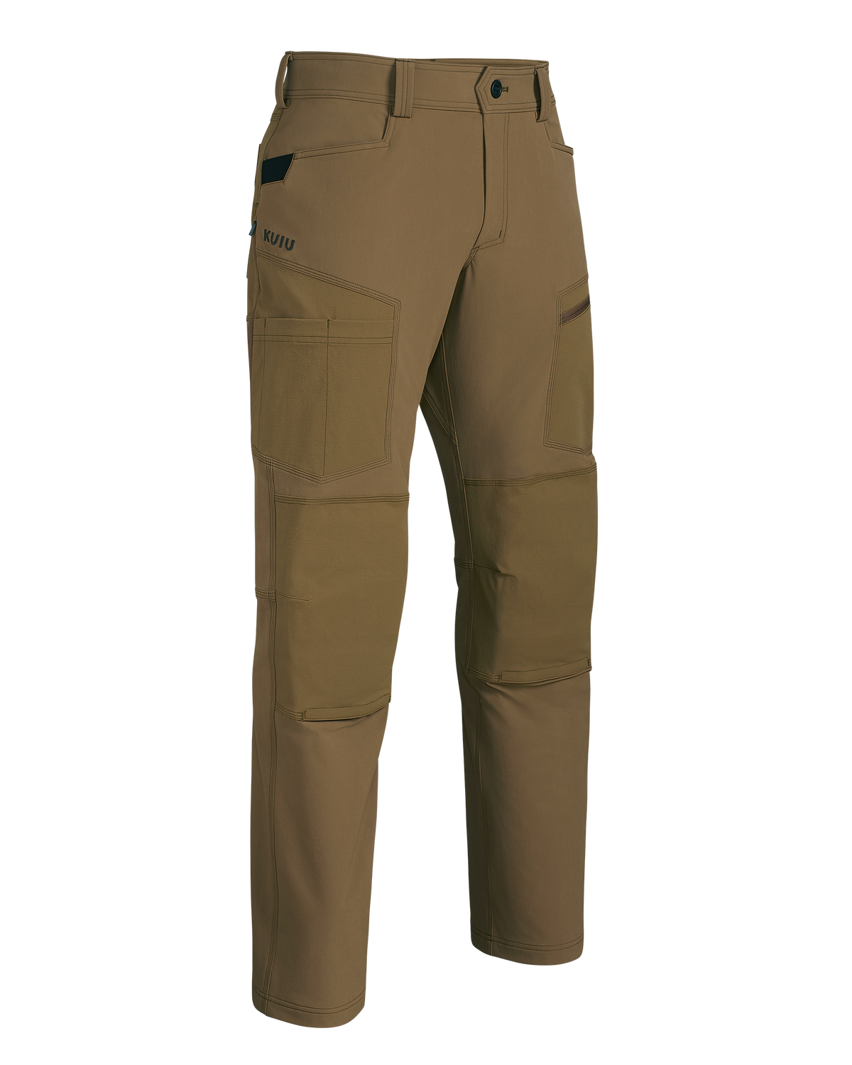 Front of Groundwork Stretch Woven Pant in Tobacco Brown