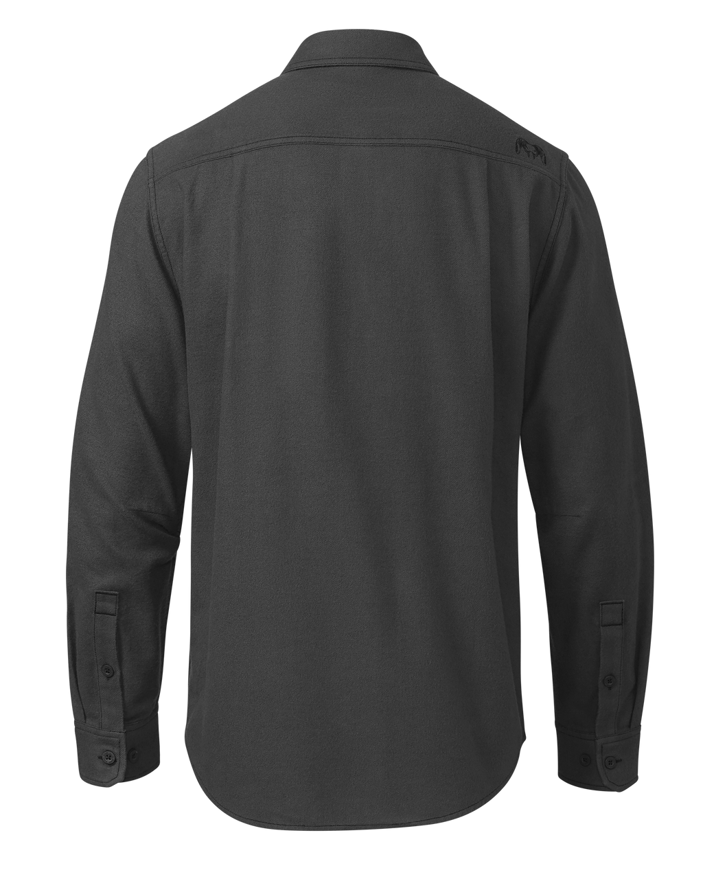 Back of Field Flannel in Asphalt Grey