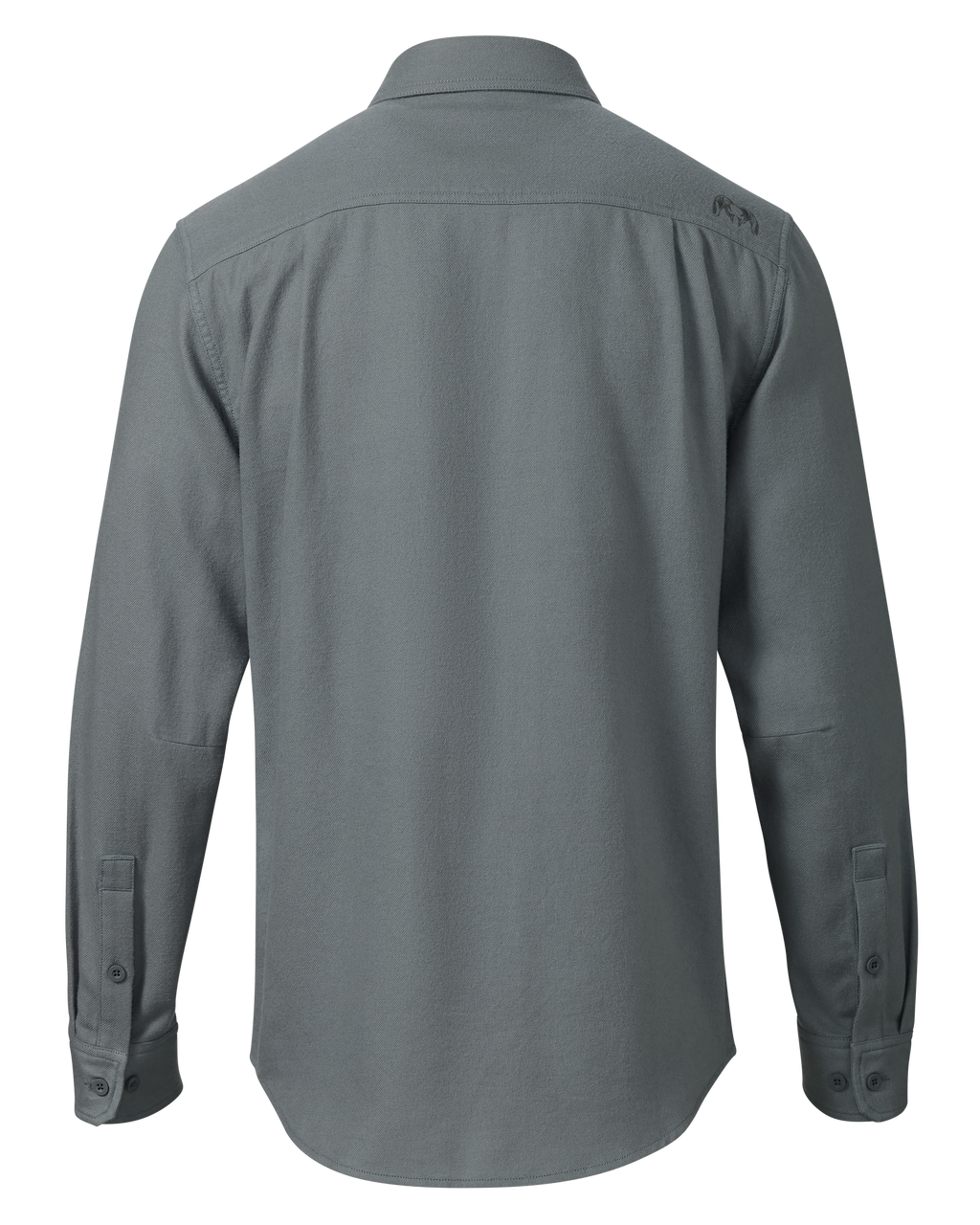 Back of Field Flannel Shirt in Baltic Grey