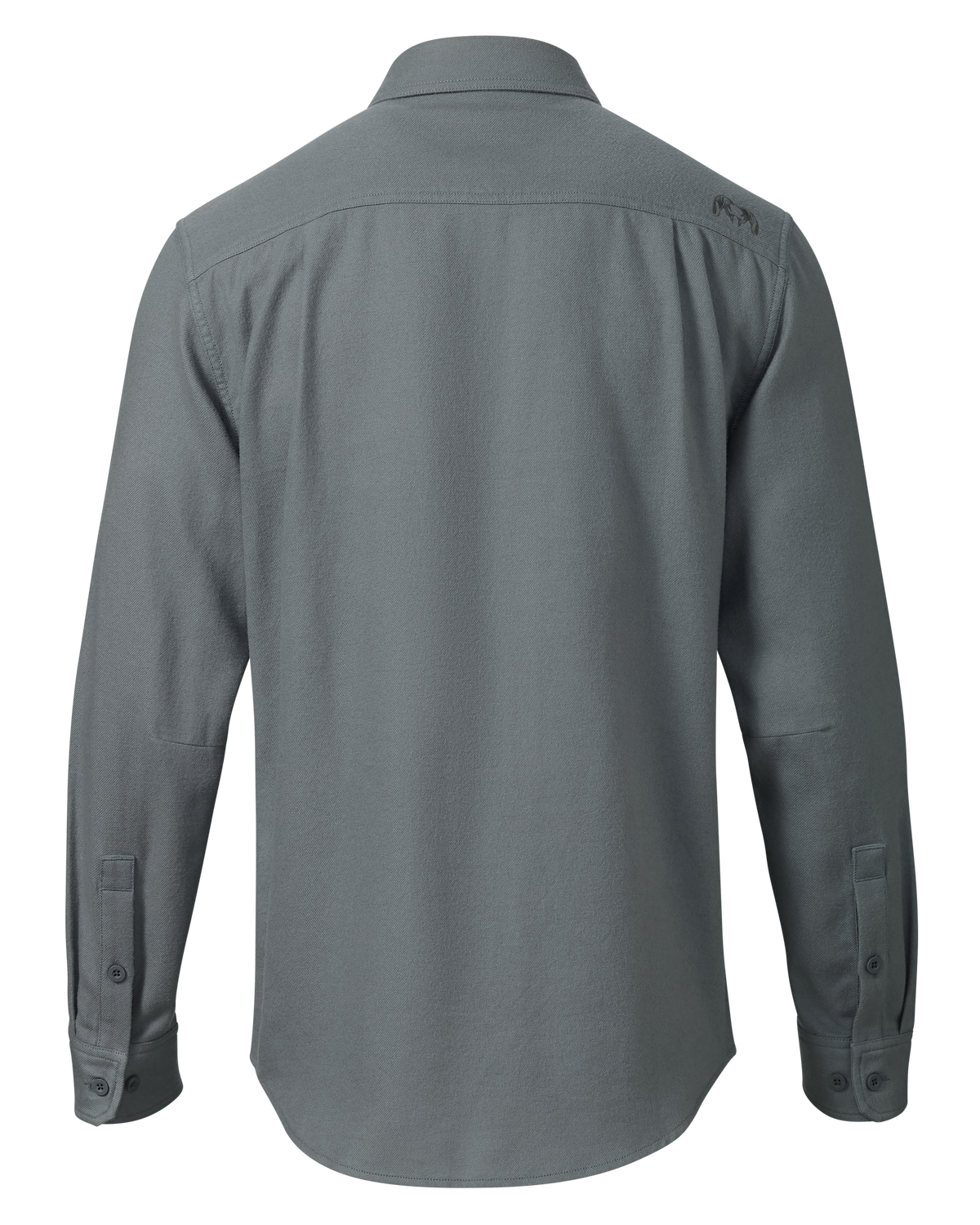 Back of Field Flannel Shirt in Baltic Grey