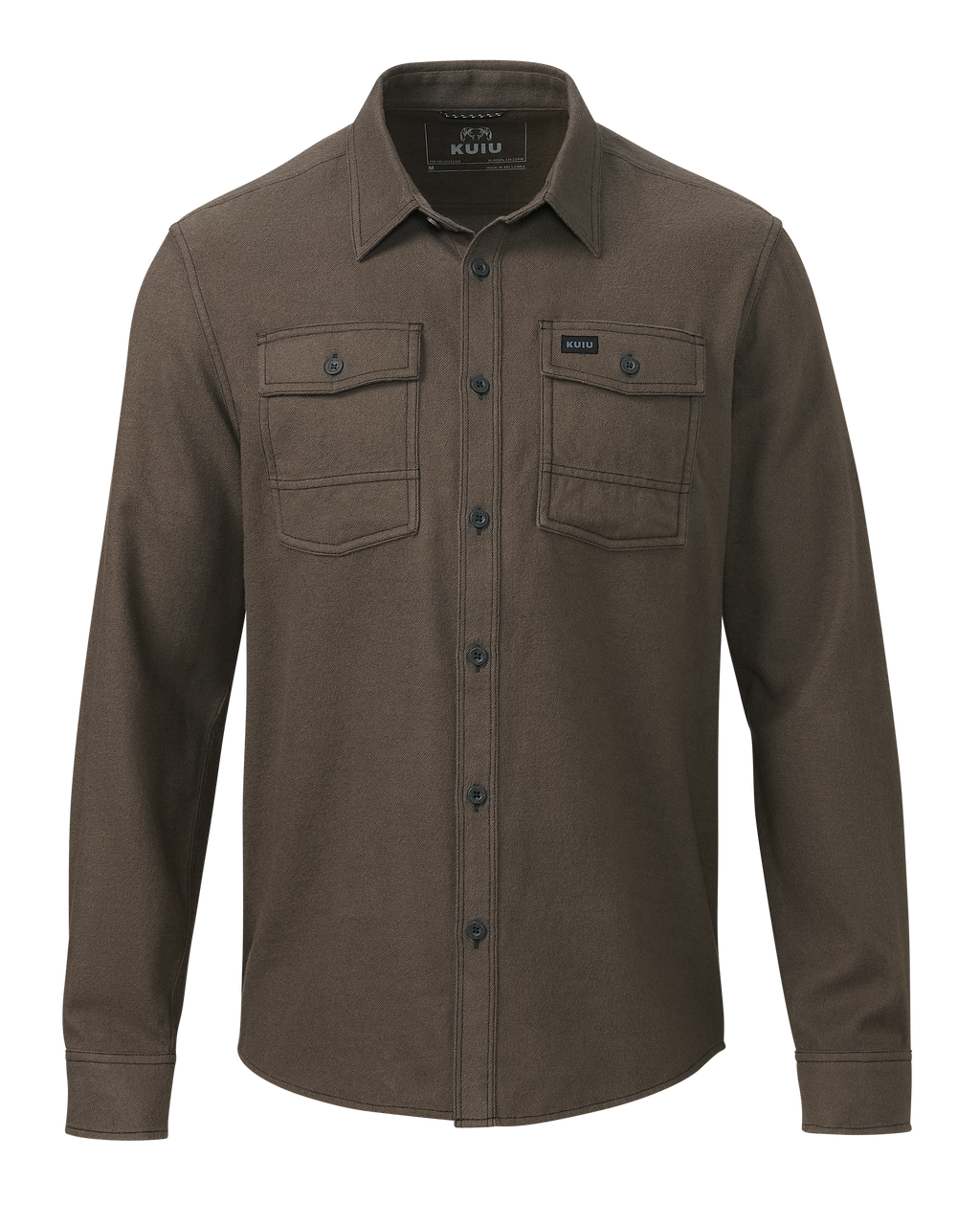 Front of Field Flannel Shirt in Rodeo Brown