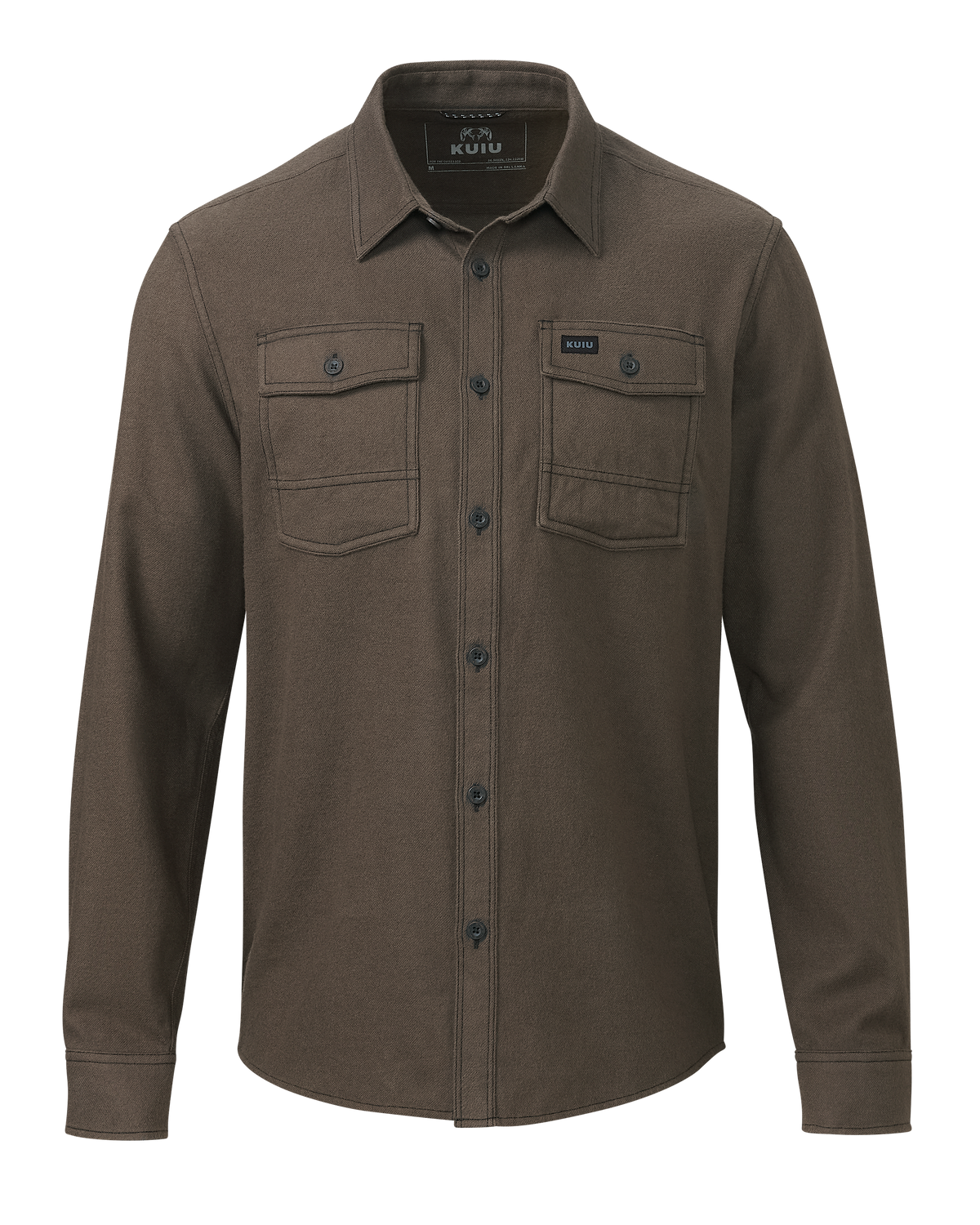 Front of Field Flannel Shirt in Rodeo Brown